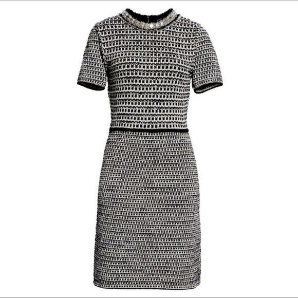Tory Burch Embellished Tweed Short-Sleeve Dress - Picture 7 of 16
